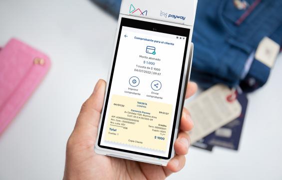 Envío de cupón por e-mail desde terminal Payway